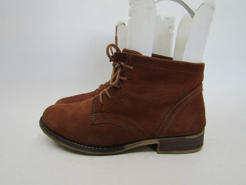 Josef Seibel Womens Size 36 EUR Brown Leather Laces Ankle Fashion Boots Booties